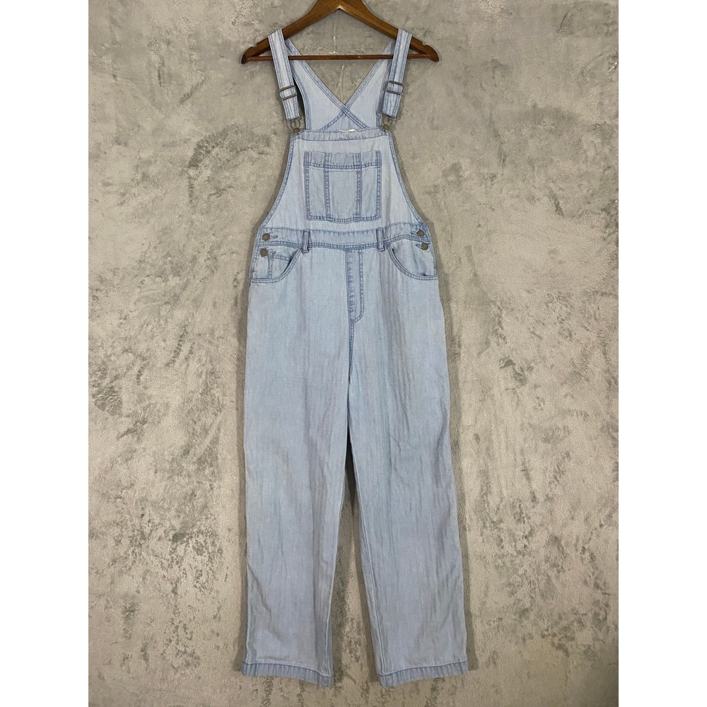 Universal Thread Overalls Sz 10 Light Blue Denim Herringbone Cotton Farmcore